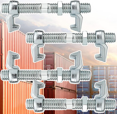 4 Pack Shipping Container Bridge Fitting Clamp 11 inch/380 mm Steel Screw Clamp