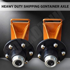 Pair Upgraded 6×5.5 Lug Superior Shipping Container Wheels,Bolt-on Spindle Kit