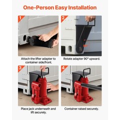 Uimoso 2-Pack Shipping Container Jack Lug with Handle for Leveling and Storage