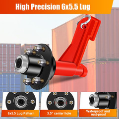 2PCS Shipping Container Wheel 6×5.5 Lug Kit Heavy Duty Shipping Container Axle