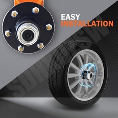 Pair Upgraded 6×5.5 Lug Superior Shipping Container Wheels,Bolt-on Spindle Kit