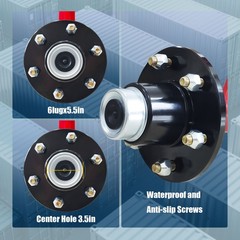 2Pack Shipping Container Wheels 6-Lug Wheels Kit, Shipping Container Accessories