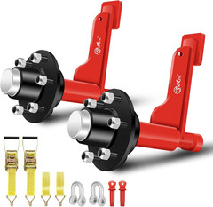2Pack Shipping Container Wheels 6-Lug Wheels Kit|Shipping Container Axles with R