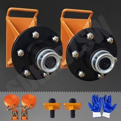 Pair Upgraded 6×5.5 Lug Superior Shipping Container Wheels,Bolt-on Spindle Kit