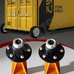 Pair Upgraded 6×5.5 Lug Superior Shipping Container Wheels,Bolt-on Spindle Kit
