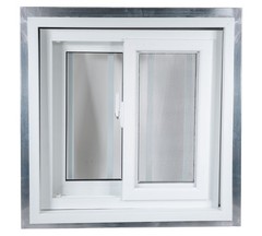 2Pk 26-1/2″ x 26-1/2″ x 3-1/4″ Shipping Container Window w/ Steel Tube Frame