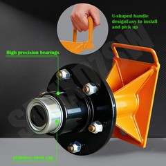 Pair Upgraded 6×5.5 Lug Superior Shipping Container Wheels,Bolt-on Spindle Kit