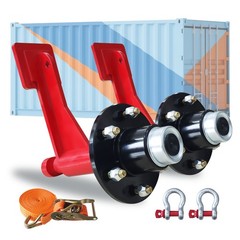 2Pack Shipping Container Wheels 6-Lug Wheels Kit, Shipping Container Accessories
