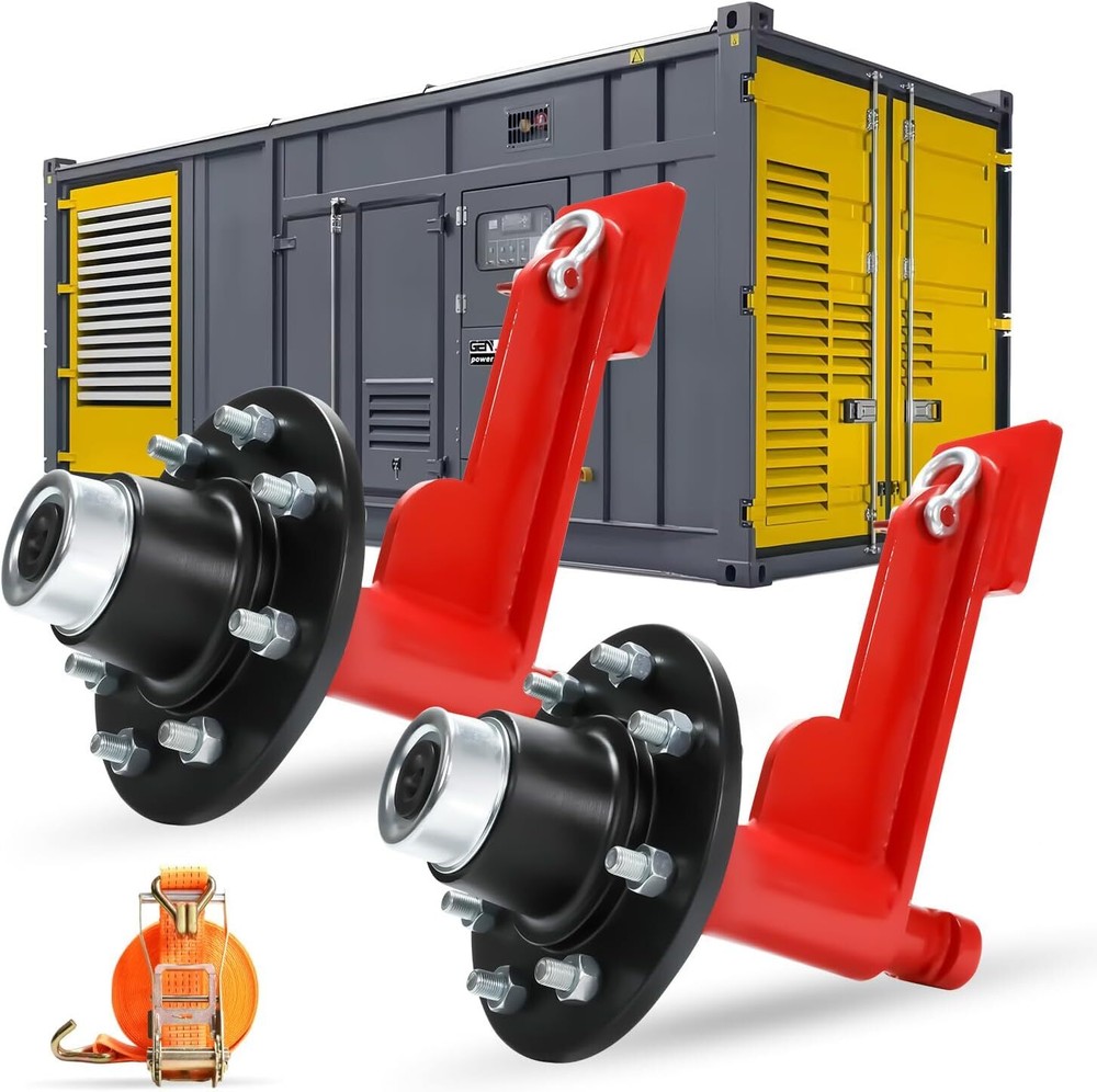 2Pack Shipping Container Wheels 8-Lug Wheels Kit,Shipping Container Accessories