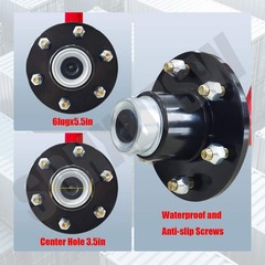 2Pack Shipping Container Wheels 6-Lug Wheels Kit, Shipping Container Accessories