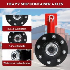 2Pack Shipping Container Wheels 8-Lug Wheels Kit,Shipping Container Accessories