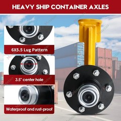Superior Shipping Container Wheels 6×5.5 Lug Container spindle mobile kit