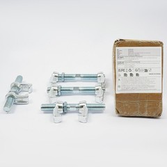 4 Pack Shipping Container Bridge Fitting Clamp, 28cm/11.02 in Steel Screw Clamp