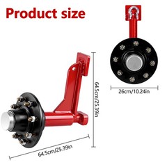 2 Pack Shipping Container Wheels 8×6.5 Lug with Heavy Duty Ratchet Tie Down Ship