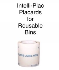 Intelli-Plac Label Placard Holders White 5” X 7” 100/Roll Bins/Containers