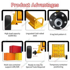 Superior Shipping Container Wheels 6×5.5 Lug Container spindle mobile kit